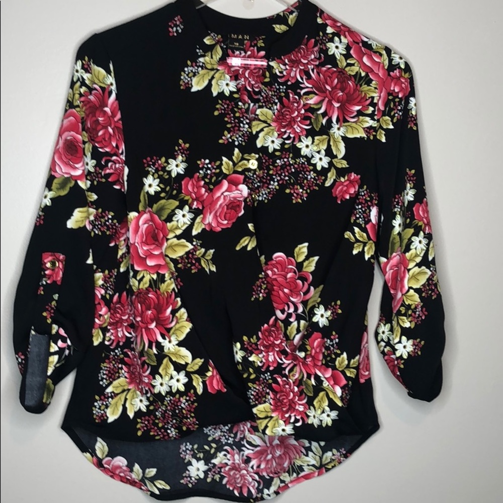 Iman top floral fold over
